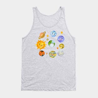 Solar System happy Tank Top